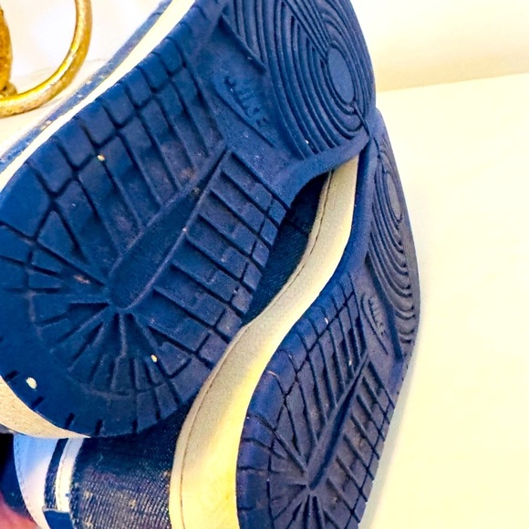 NIKE Jordan Retro High Denim Sneakers Deep Royal - Picture 12 of 16